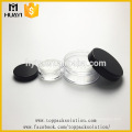 loose powder packaging with black screw cap